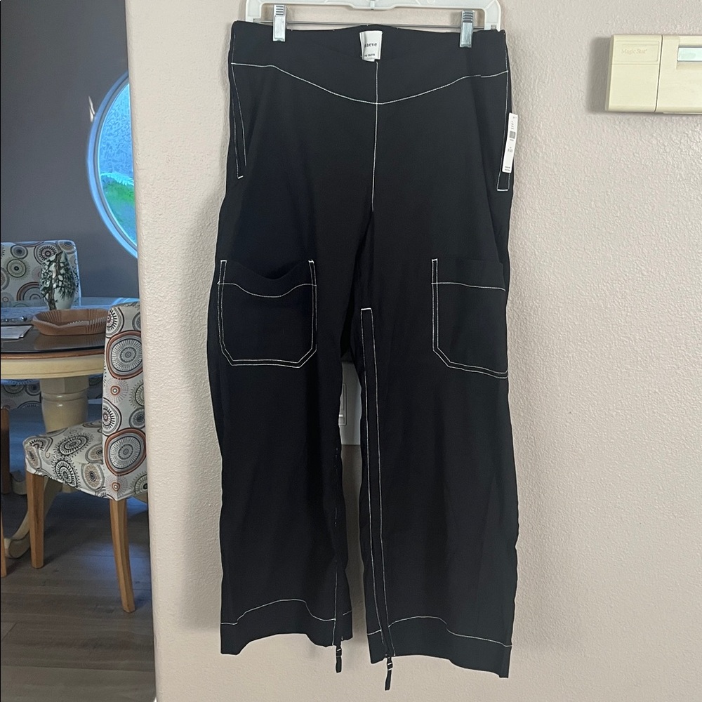 Colette Crop ADS Wide-Leg Pants Maeve Contrast Stitch Edition NWT